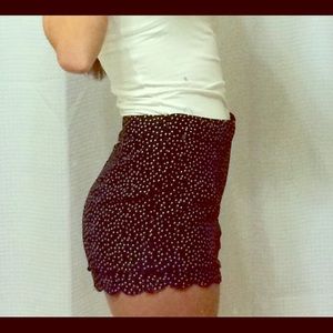 L.A. Hearts high wasted shorts black w/ white dots