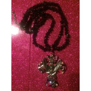 Adorable pink and black necklace