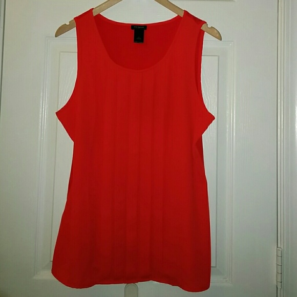 Tangerine pleated front shell