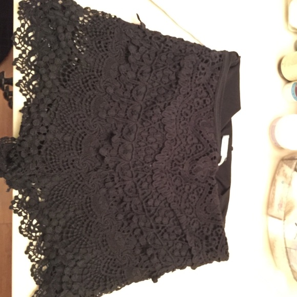 Lace black shorts