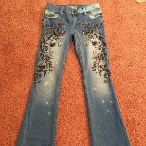 ABS Embroidered Jeans - Wide Leg