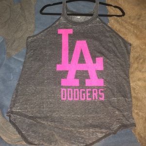 LA Dodgers (gray and pink) tank top