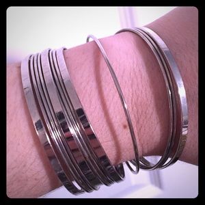 Multi bangle cuff bracelet