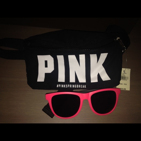 VS PINK fanny pack and sunglasses