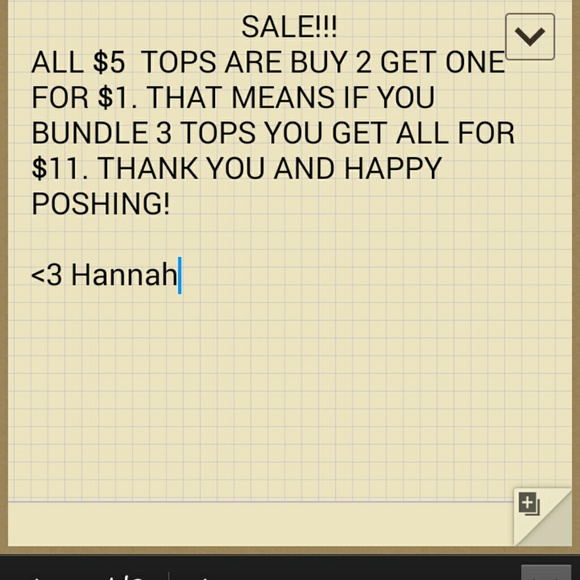 All $5 tops are buy 3 for $11.