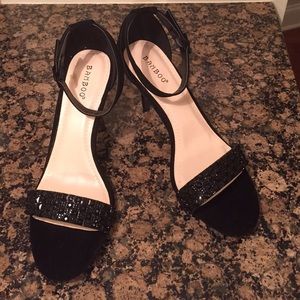 ️REDUCED Bamboo Black Suede Ankle Stilettos Sz 10