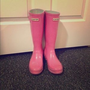 Hunter bubblegum pink rain boots (Authentic)