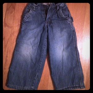 Boys toddler size 4 carpenter lined jeans