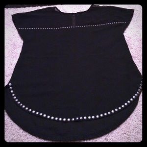 Sold on Mercari ❤️Black shirt with silver studs
