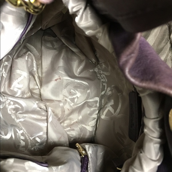 Michael Kors Purple Leather Handbag - Picture 3 of 4