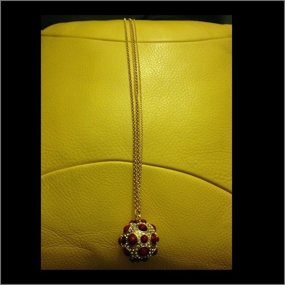 Amrita Singh 14in gold tone encrusted ball chain