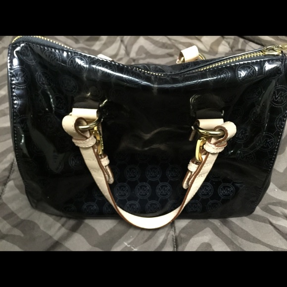Michael Kors Grayson Jetset Monogram Satchel Black - Picture 2 of 4