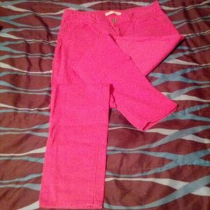 Pink skinny jeans