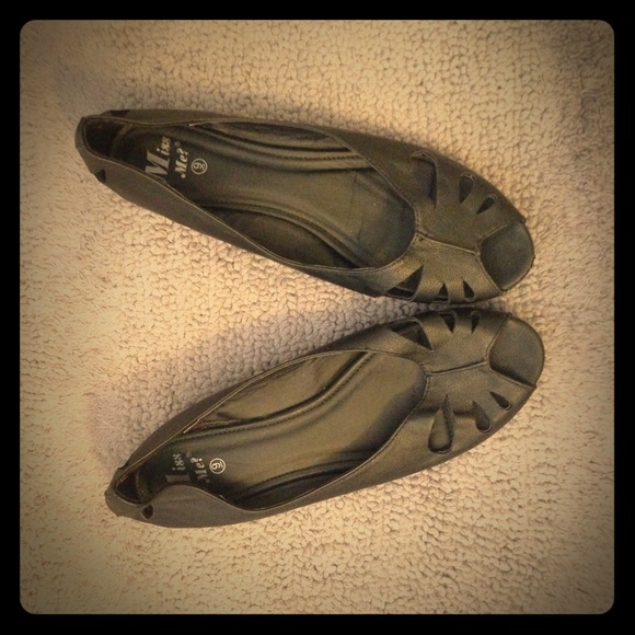 Miss Me Peep toe flats