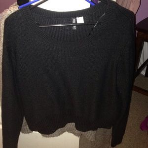Black cropped sweater