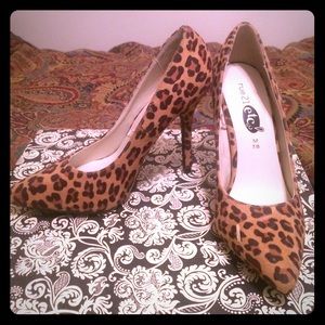 Cheetah print heels by Rue 21