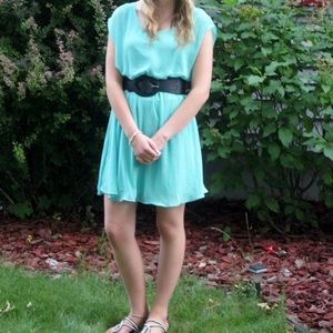 Mint Colored Chiffon Dress
