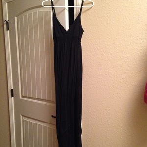 Black, Cotton Maxi Dress