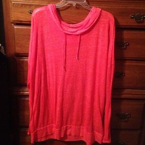 long sleeve shirt with hood