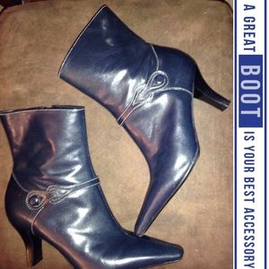 Deep Dark Bluish Gray Ankle Bootie