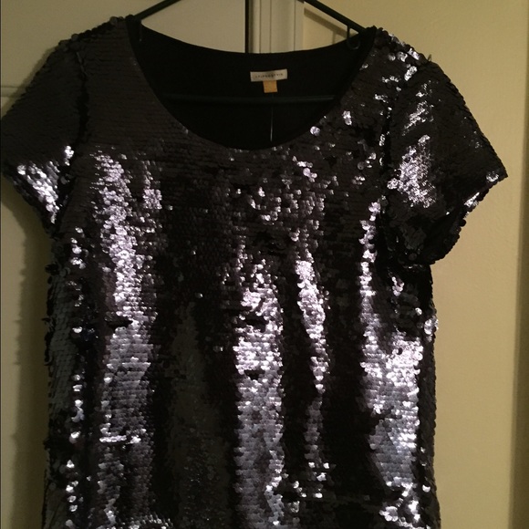 Anthropologie navy blue shirt