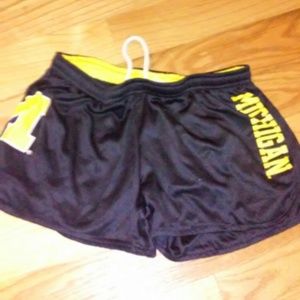 Navy Blue and Yellow University of Michigan Shorts