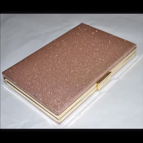 Kate Spade Crystal Court Rosegold Clutch $245 - Picture 2 of 4