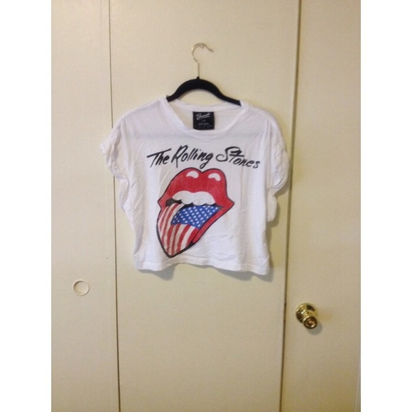 BOGO 1/2 OFF! F21 Rolling Stones Boxy Crop Top