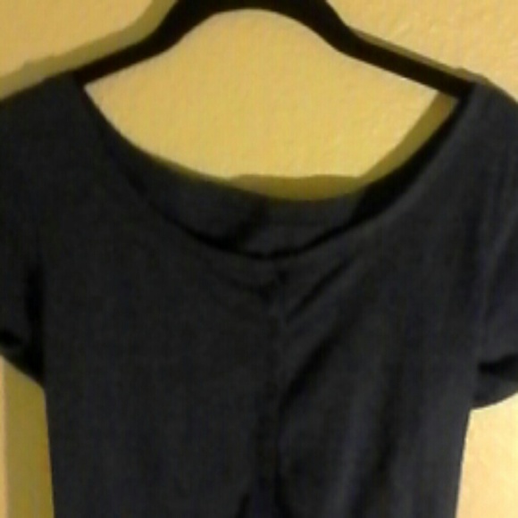 Cute Dark blue short-sleeved shirt