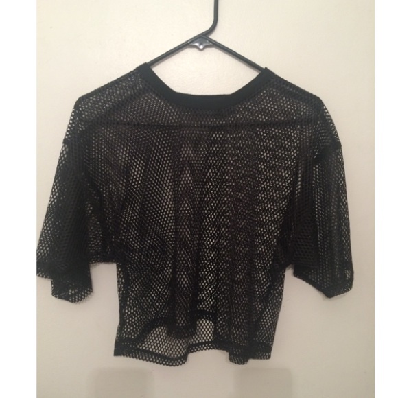 Black Mesh Top
