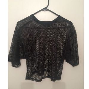 Black Mesh Top