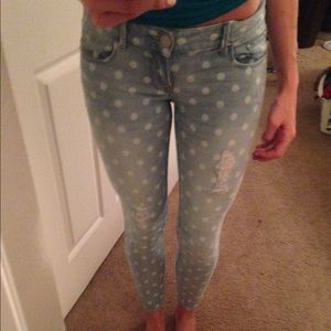 Polka dot jeans by Express