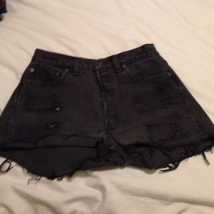Destroyed high waisted Levi shorts