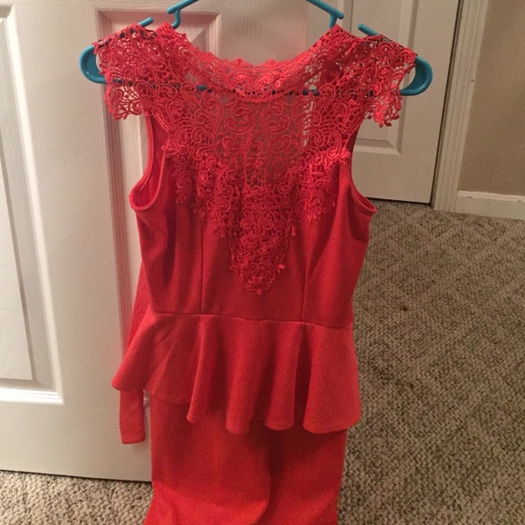 coral dress from Charlotte Russe