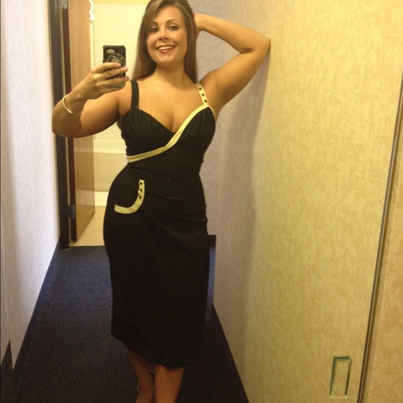 Full length pin-up style party dress