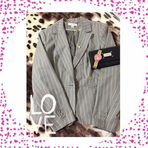 Gray stripe blazer