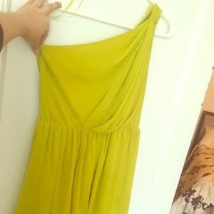 Chartreuse one should hi-Lo cocktail dress