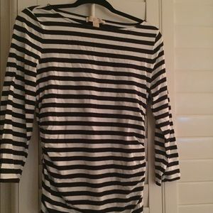 Michael kors shirt black and white stripe