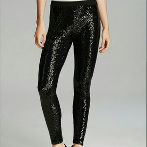 Black sequin leggings Forever 21