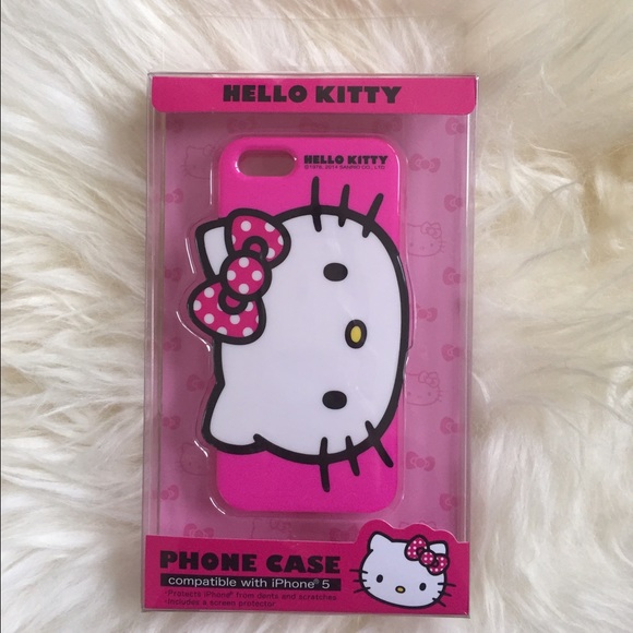 HELLO KITTY Pink Face iPhone 5/5S Cover ✨NIB✨