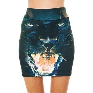 Civil panther mini skirt nasty gal