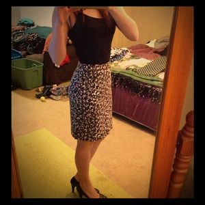 Leopard Pencil Skirt