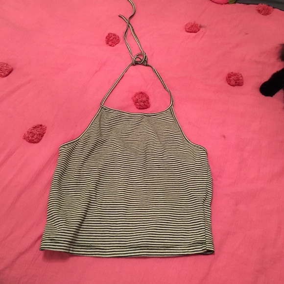 🎀striped brandy halter