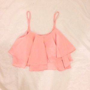 Pink Cropped Top