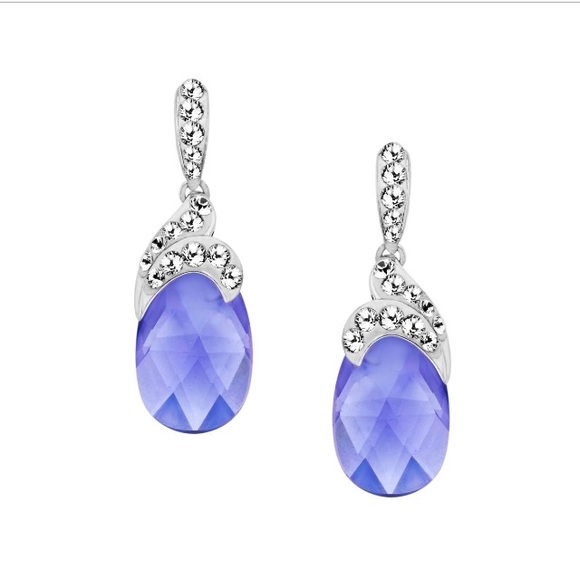 Sterling silver earrings with Swarovski crystal