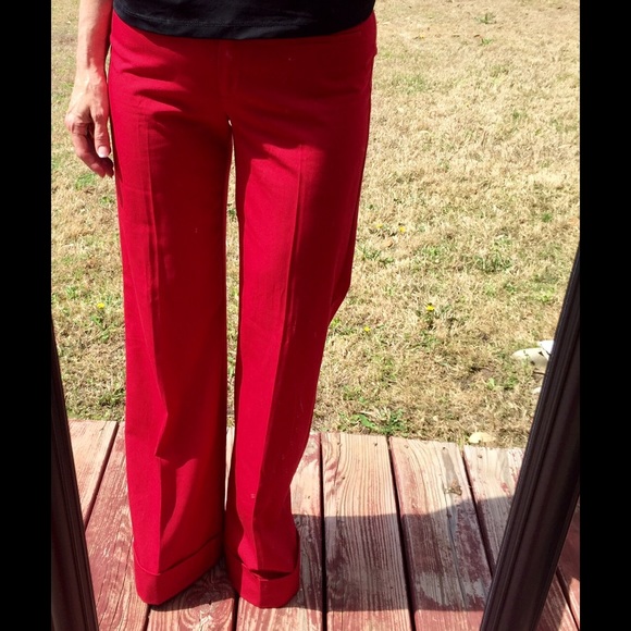 SOLD IN BNDL Red BCBGMaxAzria Wide-leg Pants - Picture 2 of 4