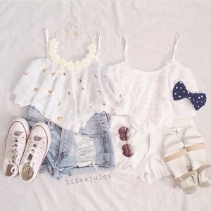 Daisy chiffon cropped top
