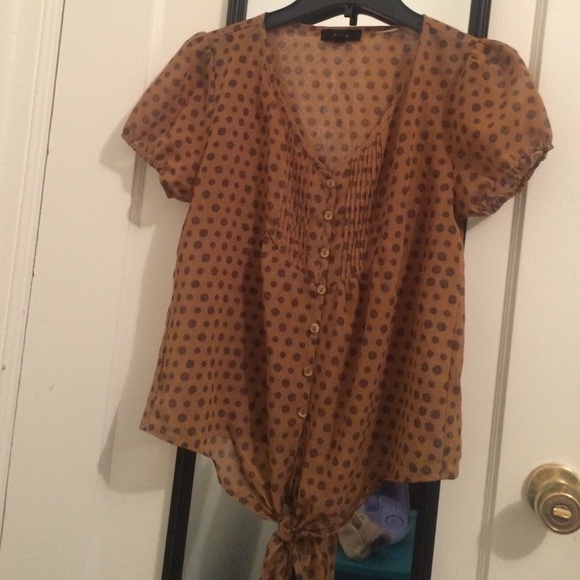 Sheer polka dot top