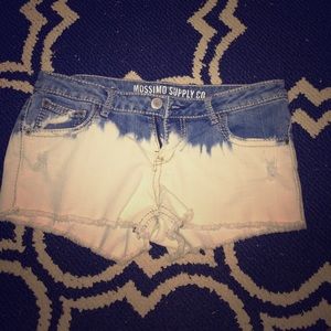 Bleached cutoff shorts