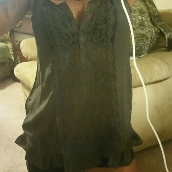 Clearence!! Aeropostle boho  lace ruffle top - Picture 1 of 4